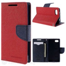 Калъф страничен флип модел GOOSPERY, марка Mercury за Sony Xperia Z5 Compact - червен