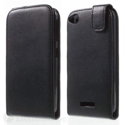Кожен калъф flip за HTC Desire 320 - черен