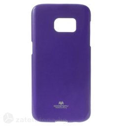 Гланциран силиконов калъф марка Mercury с лъскави частици за Samsung Galaxy S7 Edge – лилав