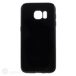 Гланциран силиконов калъф за Samsung Galaxy S7 - черен