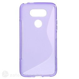 Силиконов калъф за LG G5 със S-образен дизайн - лилав