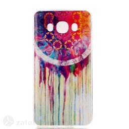 Гланциран силиконов калъф за Samsung Galaxy J7 2016 - калейдоскоп