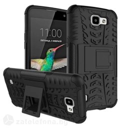 Двупластов калъф със стойка за LG K4 - черен