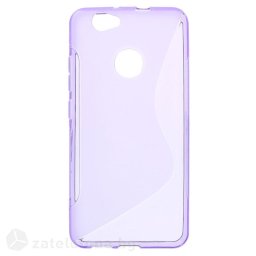 Силиконов калъф за Huawei Nova със S-образен дизайн - лилав