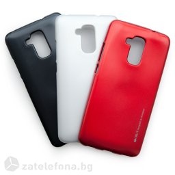 Гланциран силиконов калъф марка Mercury с лъскави частици за Huawei Honor 7 Lite