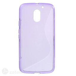 Силиконов калъф за Motorola Moto E3 със S-образен дизайн - лилав