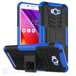Двупластов калъф със стойка за Asus Zenfone Max ZC550KL - син
