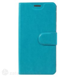 Кожен калъф тип портмоне за HTC U Play - син