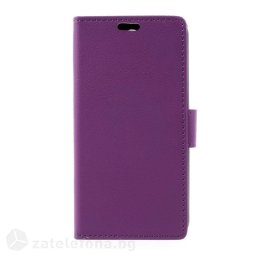 Кожен калъф тип портмоне за LG K4 2017 - лилав