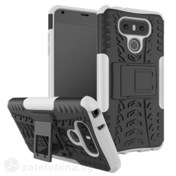 Двупластов калъф със стойка за LG G6 - бял