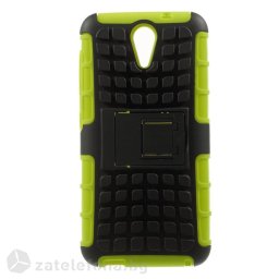 Двупластов калъф със стойка за HTC Desire 620 - зелен