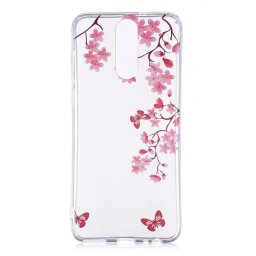 Силиконов калъф за Huawei Mate 10 Lite - розови цветя