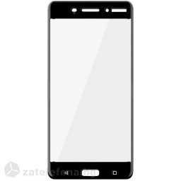 Удароустойчив стъклен протектор покриващ целия екран марка IMAK за Nokia 6 - цвят черен