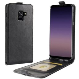 Кожен калъф flip за Samsung Galaxy A8 - черен