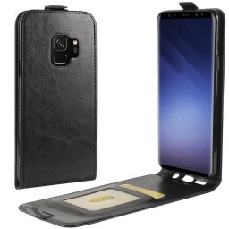 Кожен калъф flip за Samsung Galaxy S9 - черен