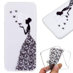 Полупрозрачен силиконов калъф за Samsung Galaxy S9 Plus - с жена