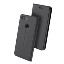 Тънък калъф страничен flip марка DUX DUCIS за Huawei P Smart – тъмно сив