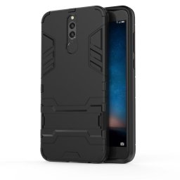 Хибриден калъф със стойка за Huawei Mate 10 Lite - черен