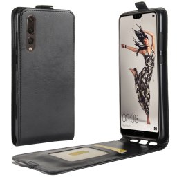 Кожен калъф flip за Huawei P20 Pro - черен