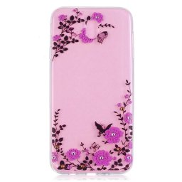 Силиконов калъф за Samsung Galaxy J7 2017 - розови цветя