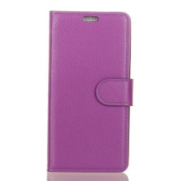 Кожен калъф тип портмоне за Xiaomi Redmi Note 5 - лилав