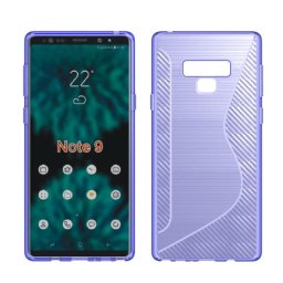 Силиконов гръб за Samsung Galaxy Note9 със S-образен дизайн - лилав
