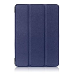 Кожен калъф със сгъващ се капак за Lenovo Tab 4 10.1 инча - тъмно син