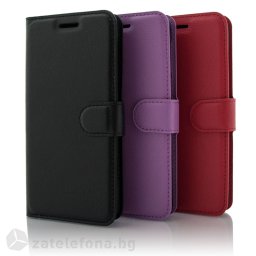 Кожен калъф тип портмоне с кръгло капаче за Sony Xperia XZ3