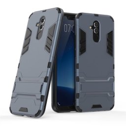 Хибриден гръб със стойка за Huawei Mate 20 Lite - стоманено син