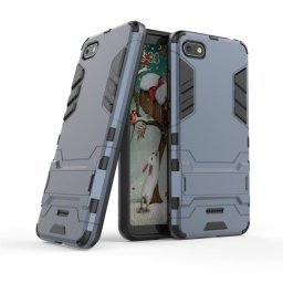 Хибриден гръб със стойка за Xiaomi Redmi 6A - тъмно син