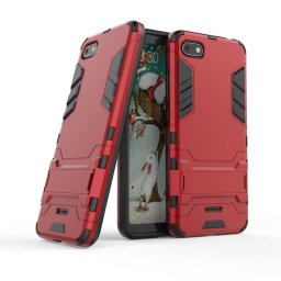 Хибриден гръб със стойка за Xiaomi Redmi 6A - червен
