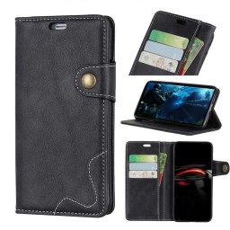 Кожен калъф тип портмоне с магнитна закопчалка за Huawei Mate 20 - черен