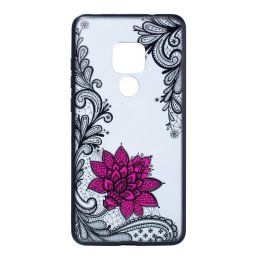 Силиконов гръб за Huawei Mate 20 - черна шарка