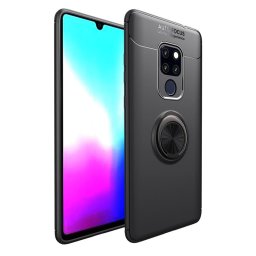 Силиконов гръб със стойка за Huawei Mate 20 - черен
