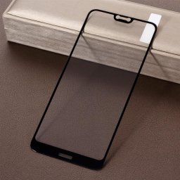 Удароустойчив стъклен протектор за екран за Nokia 7.1 - цвят черен