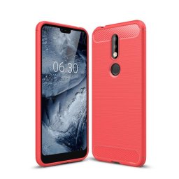 Силиконов гръб Rugged Armor за Nokia 7.1 - червен