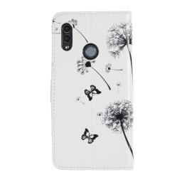 Кожен калъф тип портмоне за Huawei P Smart 2019 - глухарче