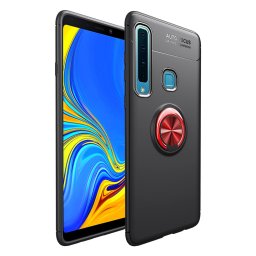 Силиконов гръб със стойка за Samsung Galaxy A9 - червен