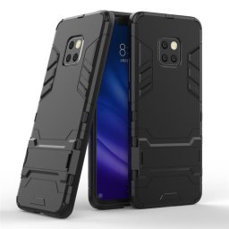 Хибриден гръб със стойка за Huawei Mate 20 Pro - черен