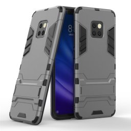 Хибриден гръб със стойка за Huawei Mate 20 Pro - сив