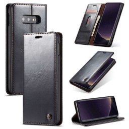 Калъф страничен flip марка CASEME за Samsung Galaxy S10e – черен