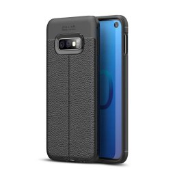 Релефен силиконов гръб за Samsung Galaxy S10e - черен