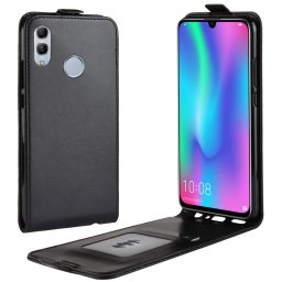 Кожен калъф flip за Huawei P Smart 2019 - черен