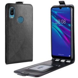 Кожен калъф flip за Huawei Y6 2019 - черен