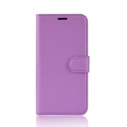 Кожен калъф тип портмоне за Huawei P30 - лилав