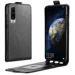 Кожен калъф flip за Huawei P30 - черен