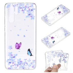 Силиконов гръб за Huawei P30 Pro - лилави цветя