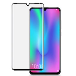 Извит 3D удароустойчив стъклен протектор покриващ целия екран марка IMAK за Huawei P30 Pro - цвят черен