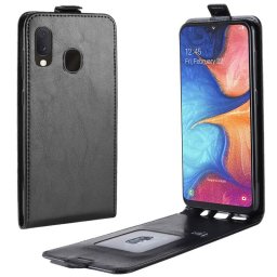 Кожен калъф flip за Samsung Galaxy A20e - черен