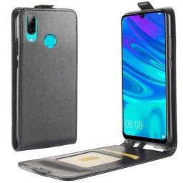 Кожен калъф flip за Huawei P30 Lite - черен